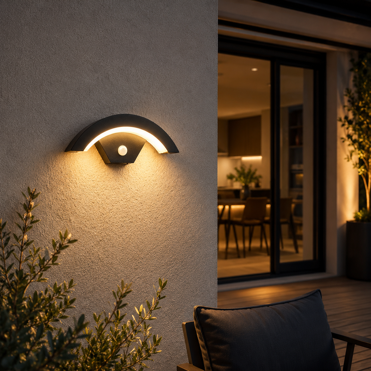 Applique murale extérieure LED Arco avec détecteur