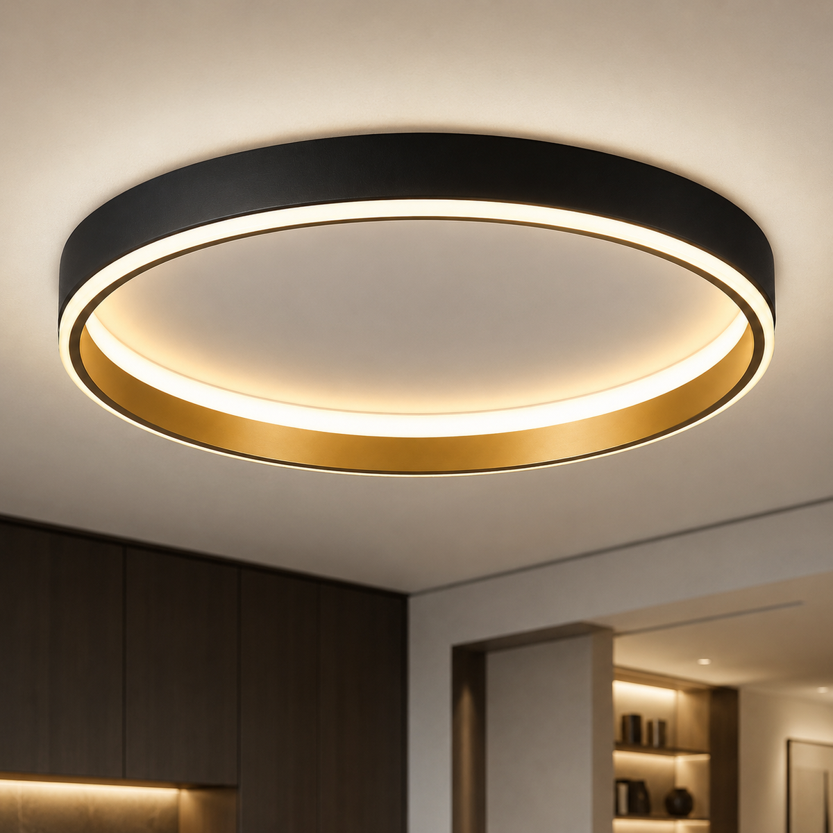 Plafonnier LED rond minimaliste Halo