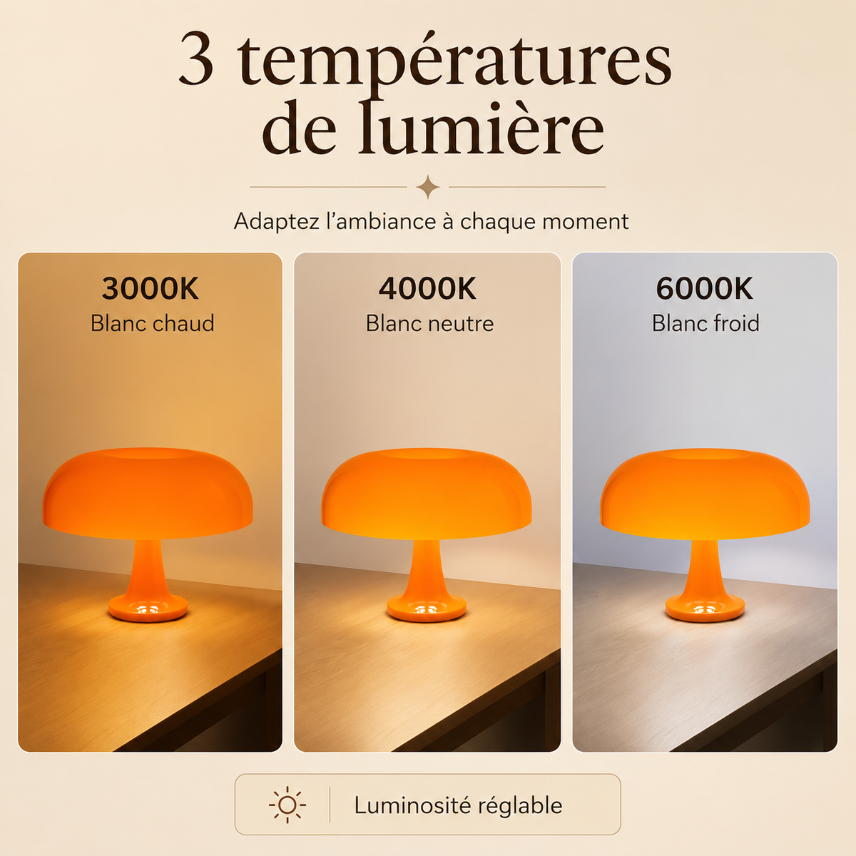 Lampe à poser champignon Noma