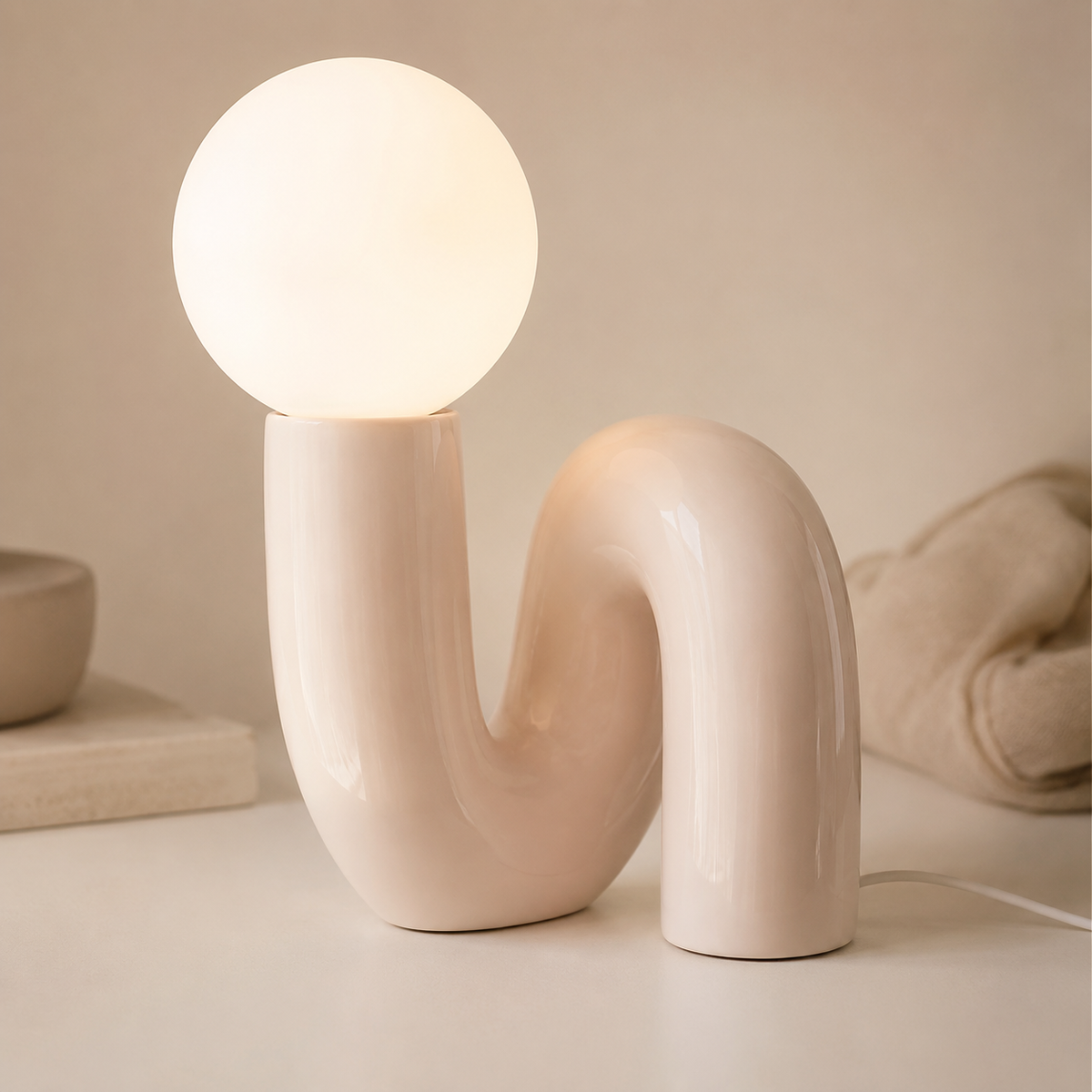 Lampe à poser sculpturale Oria