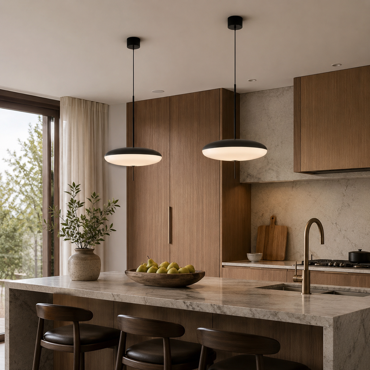 Suspension LED soucoupe Vela