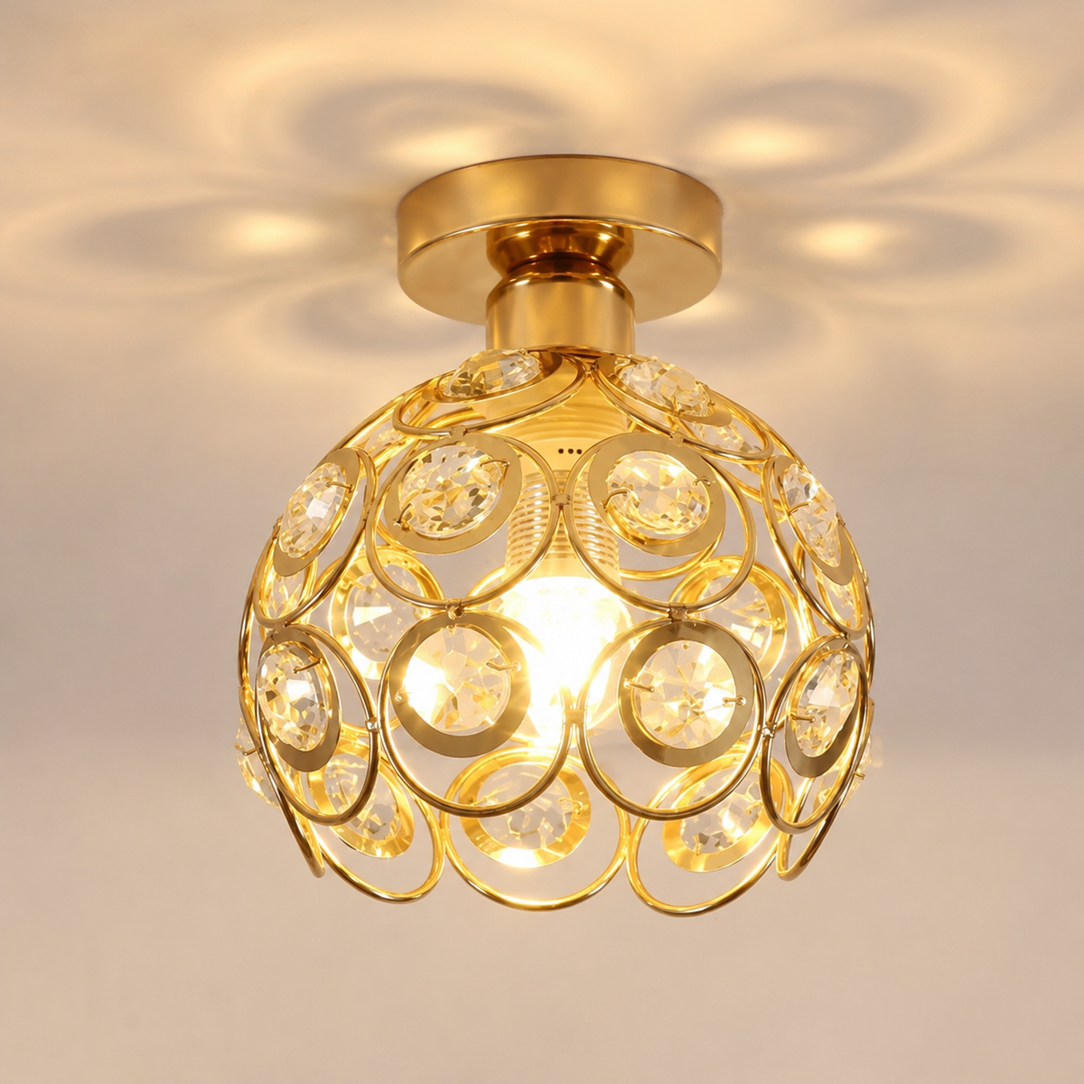 Plafonnier cristal vintage Élia