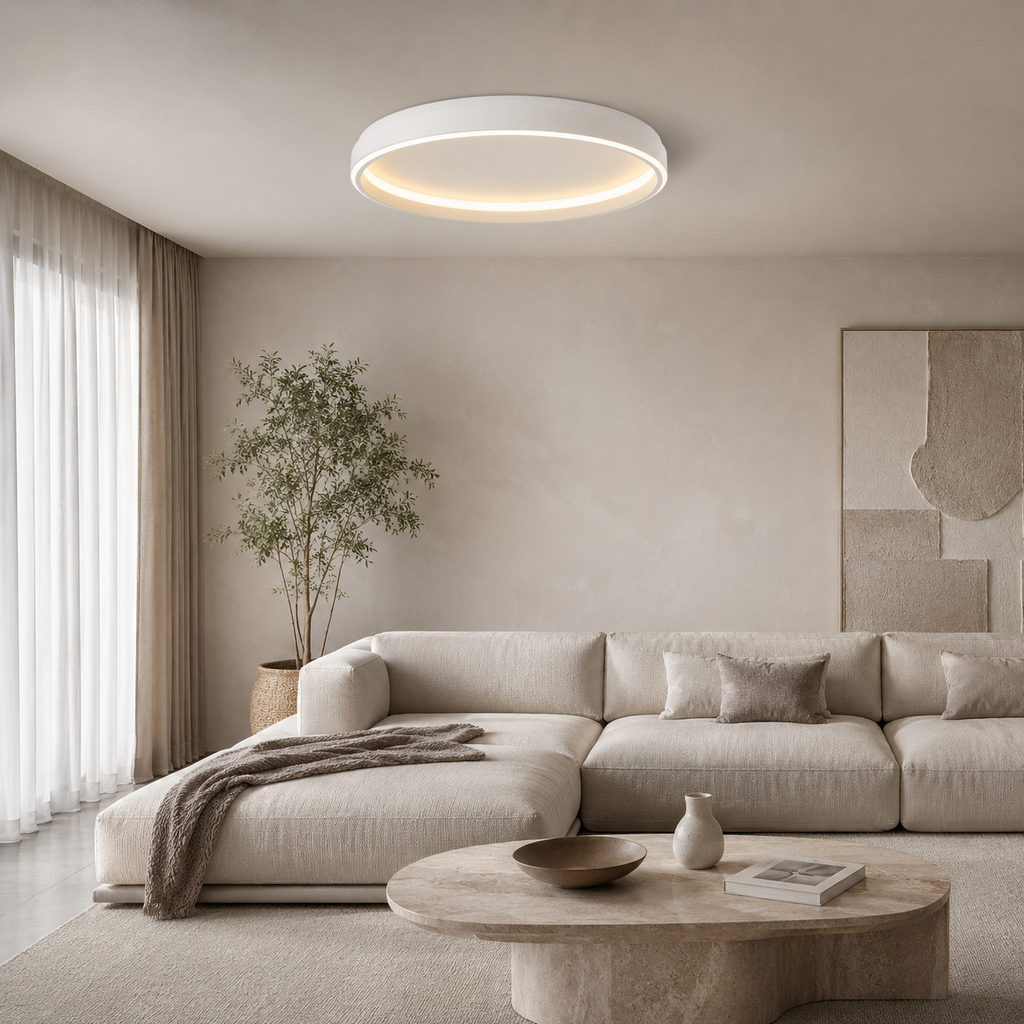 Plafonnier LED rond minimaliste Halo