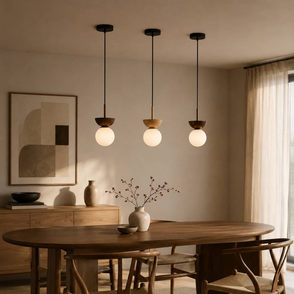 Suspension boule japonaise Nami