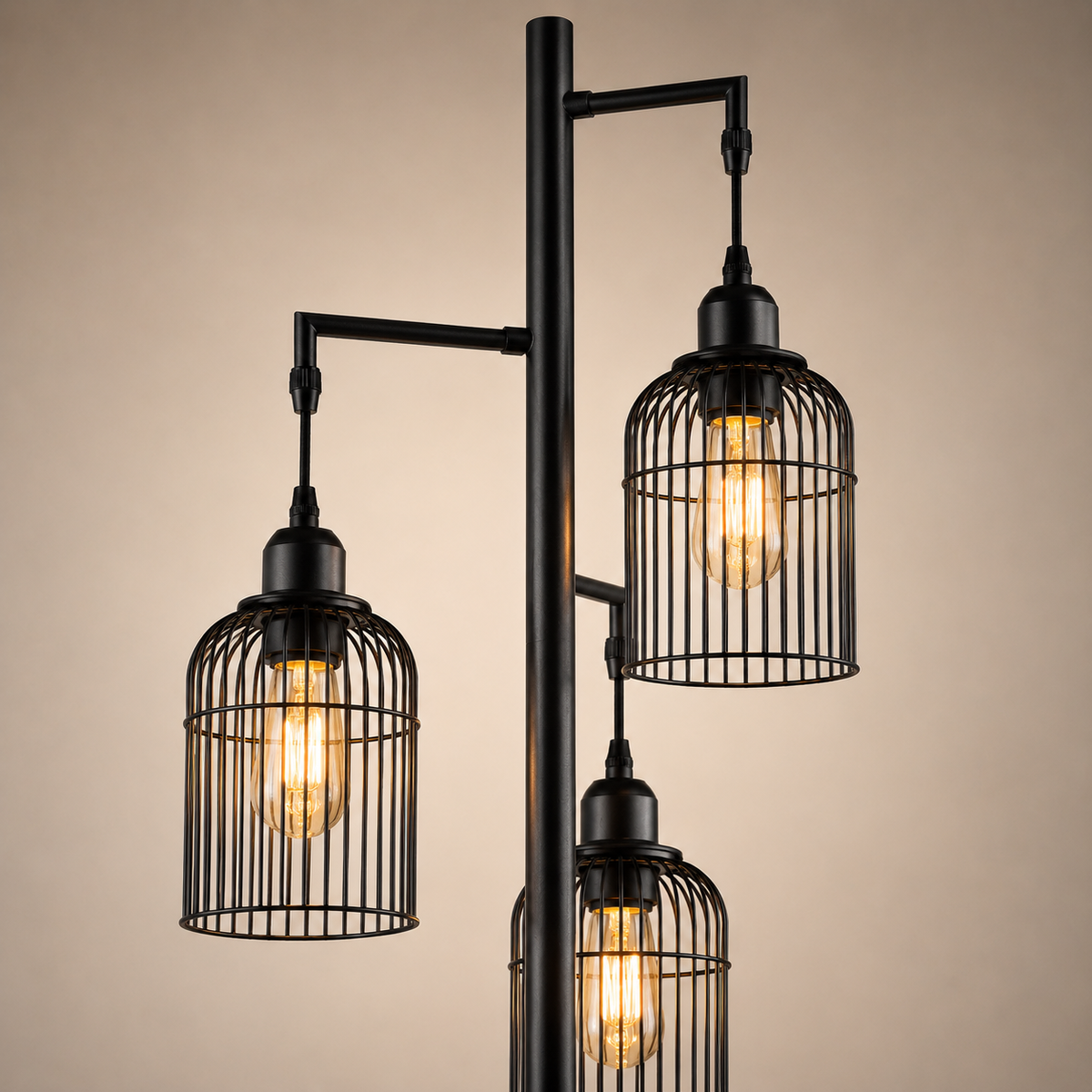 Lampadaire industriel 3 lumières Arlo