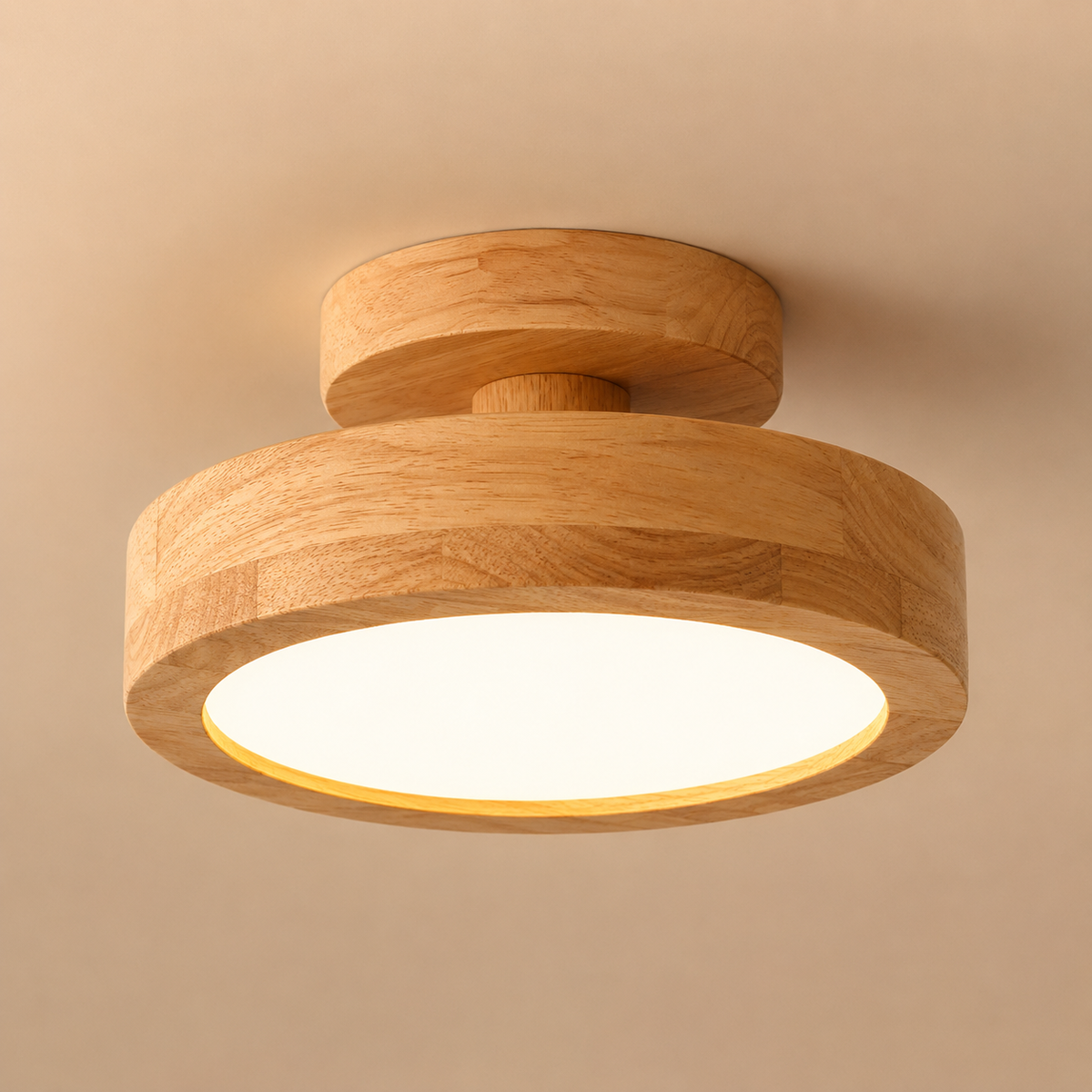 Plafonnier japonais en bois Nara