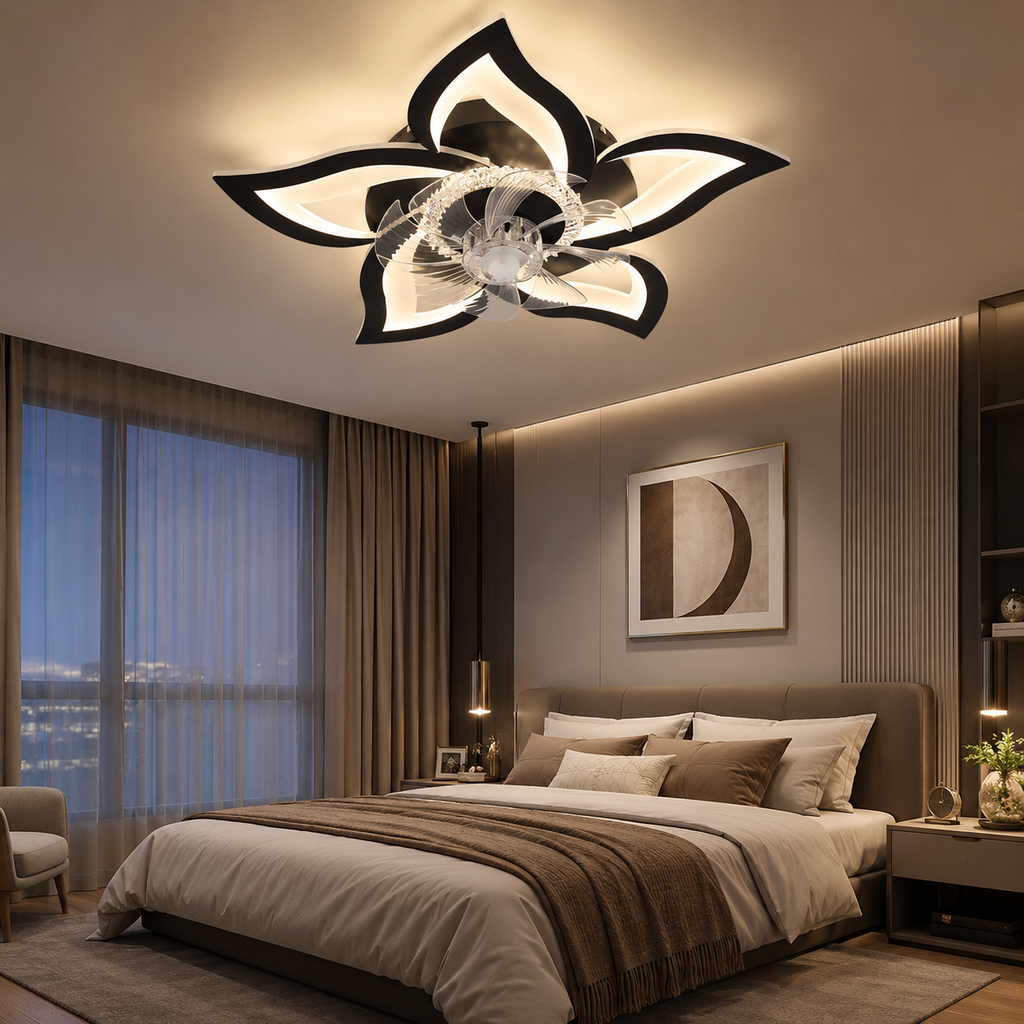 Ventilateur plafonnier LED Fleur