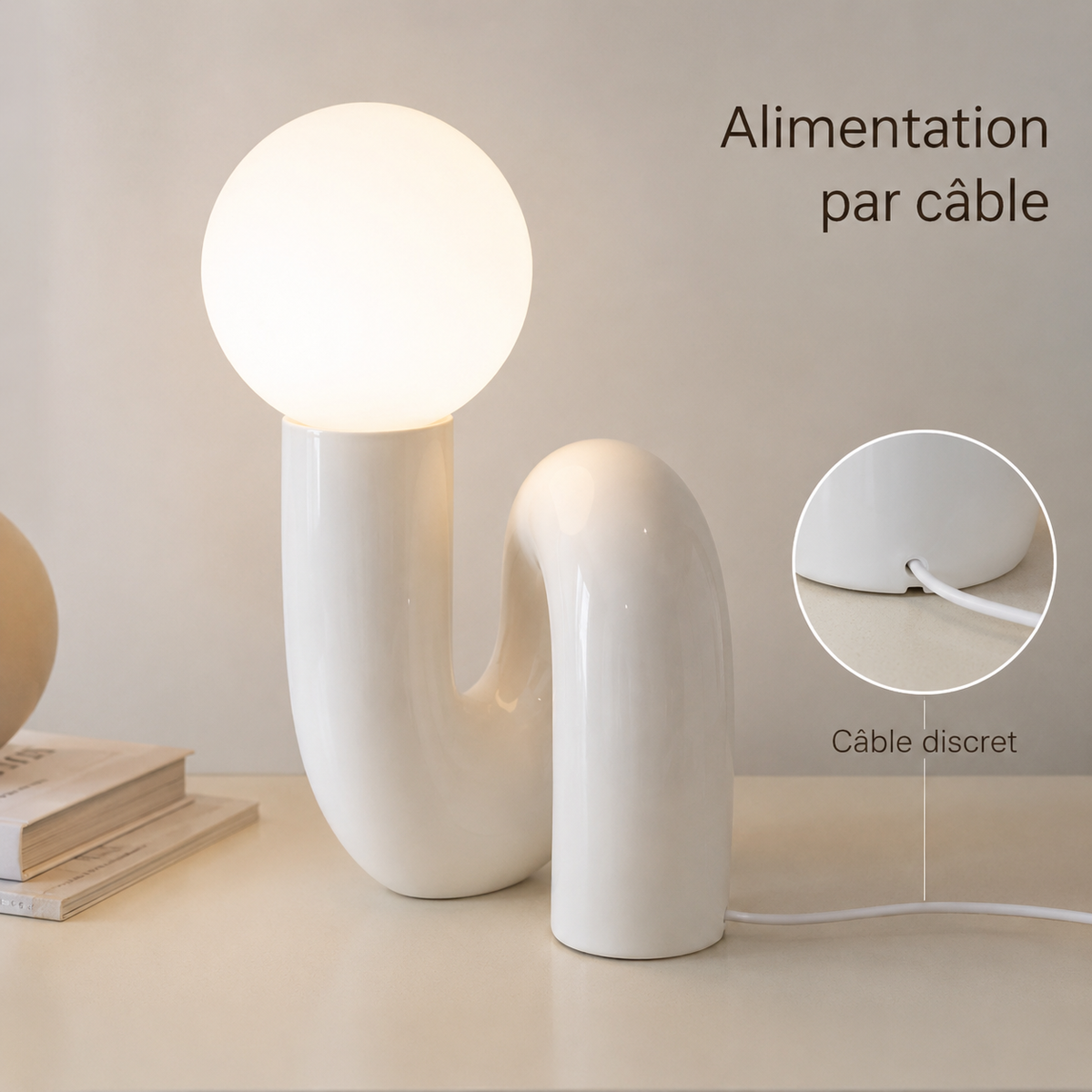 Lampe à poser sculpturale Oria