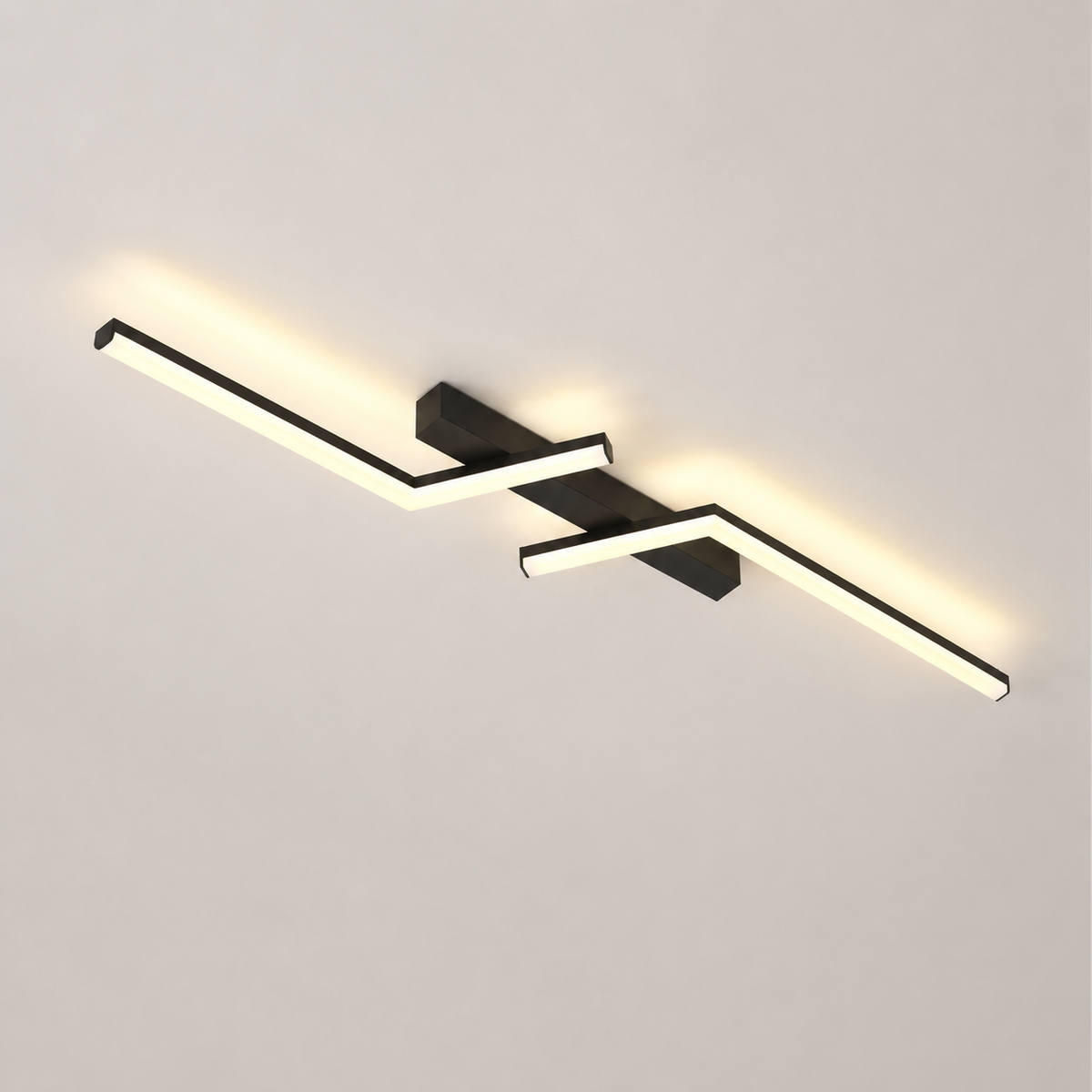 Plafonnier LED linéaire noir Varo