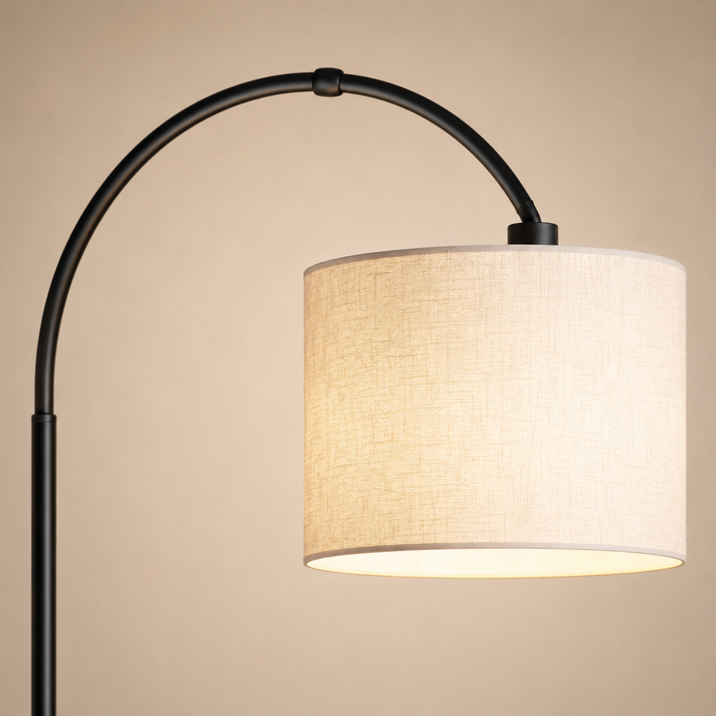 Lampadaire arc lin pour salon Malia