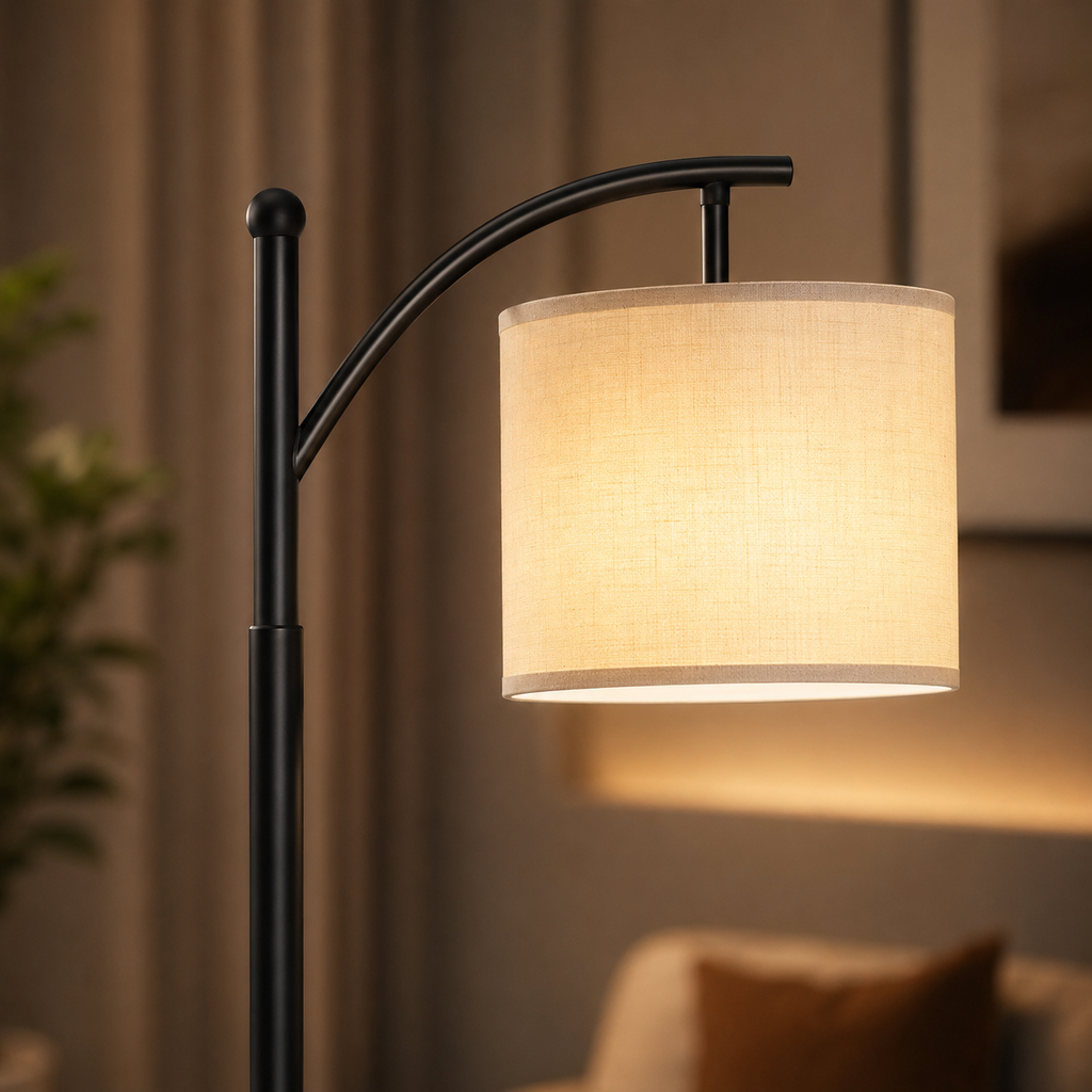 Lampadaire liseuse tissu Éline