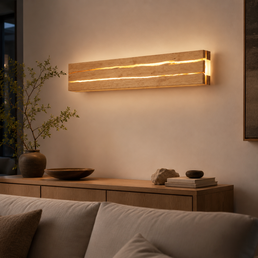 Applique murale LED bois naturel Noma