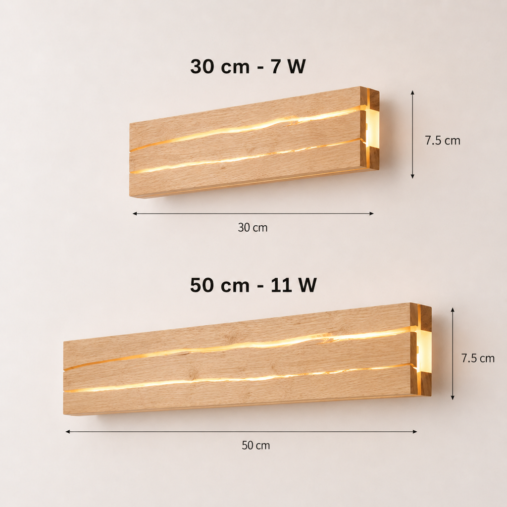 Applique murale LED bois naturel Noma