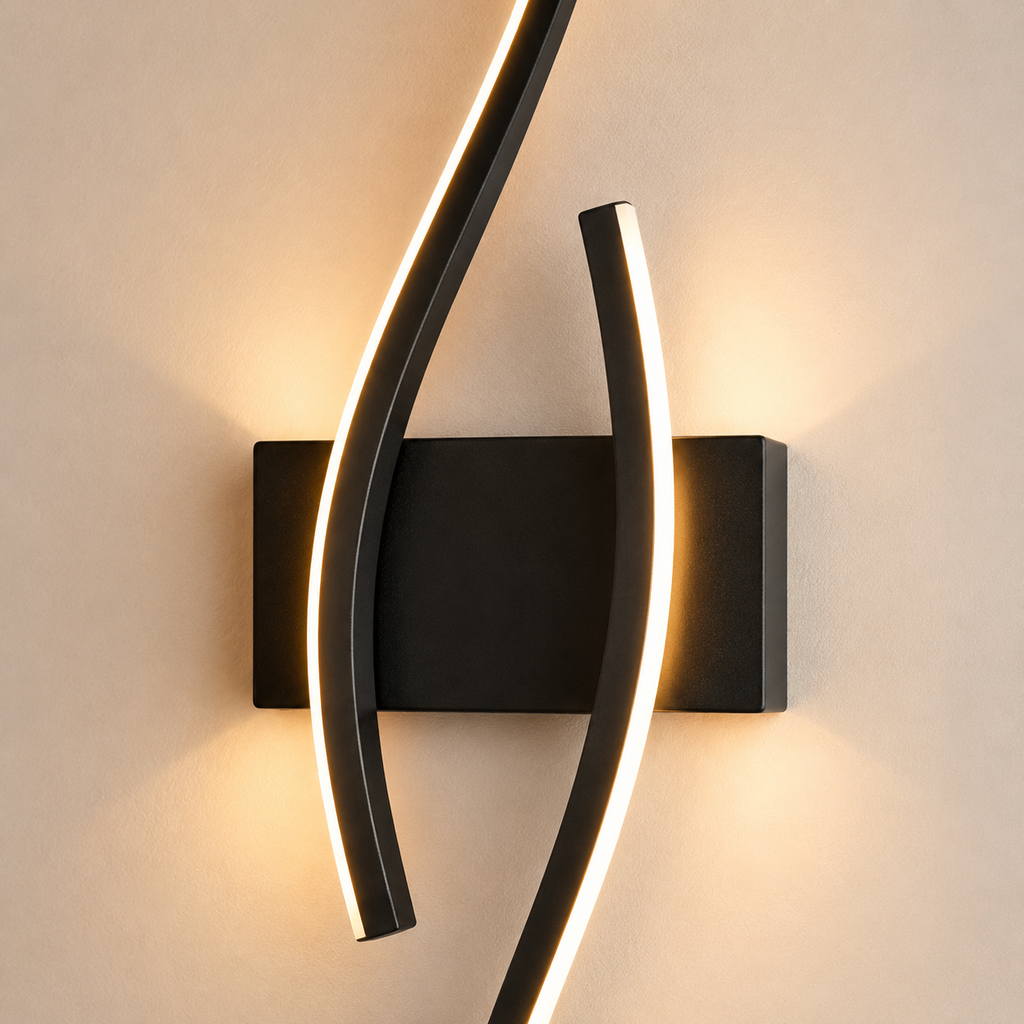 Applique murale LED noire Calia