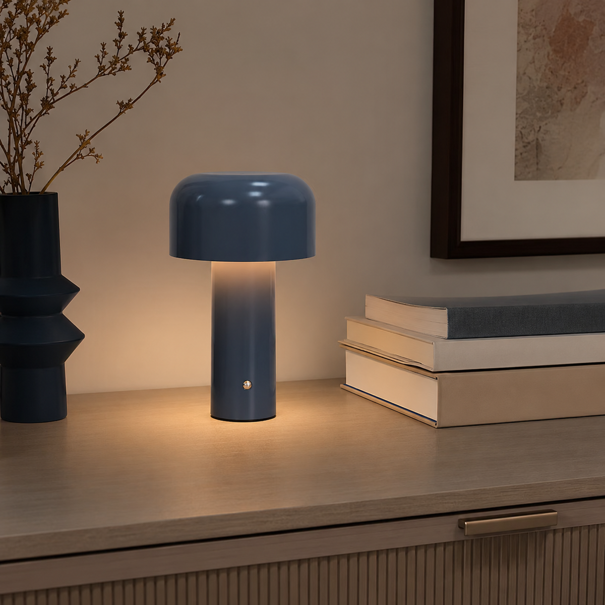 Lampe à poser champignon rechargeable Milo
