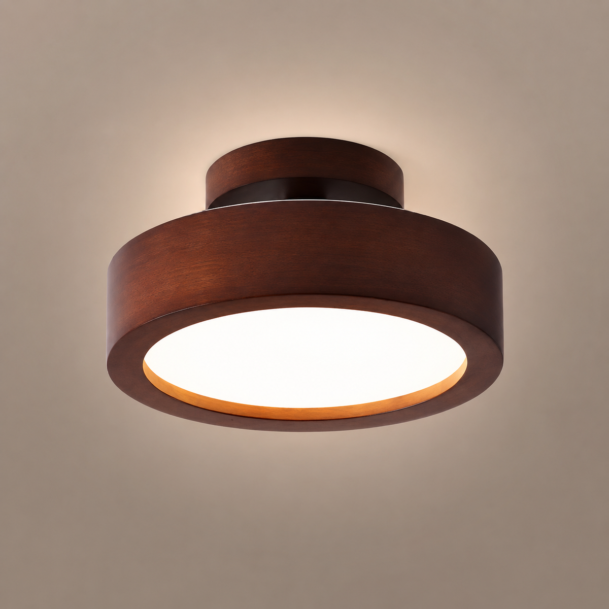 Plafonnier japonais en bois Nara