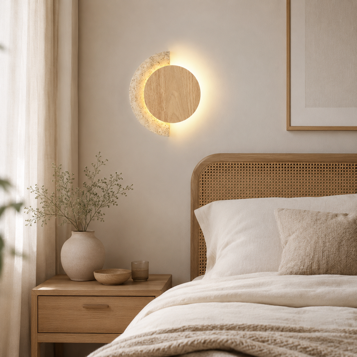 Applique murale LED travertin Halla