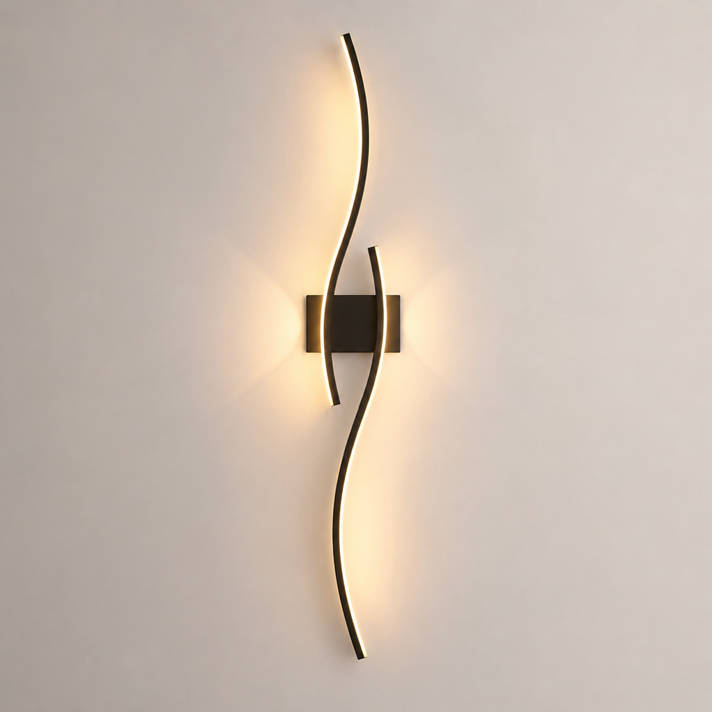 Applique murale LED noire Calia