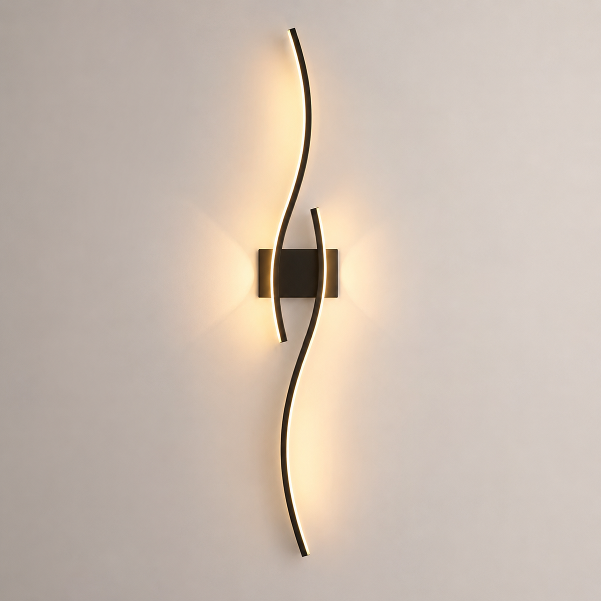 Applique murale LED noire Calia