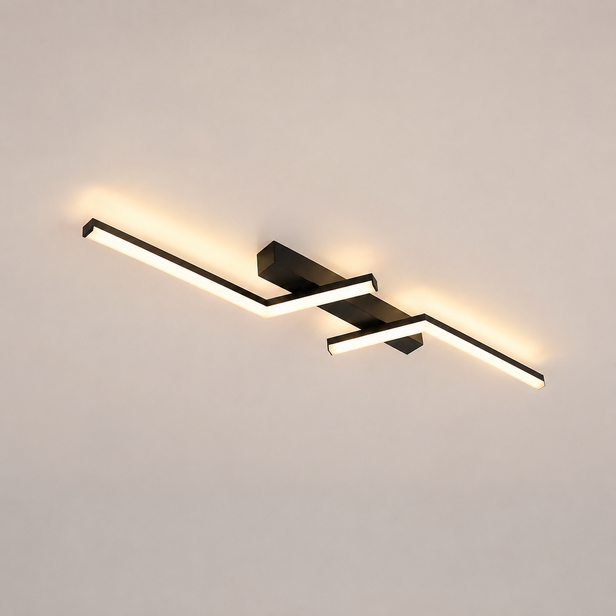 Plafonnier LED linéaire noir Varo