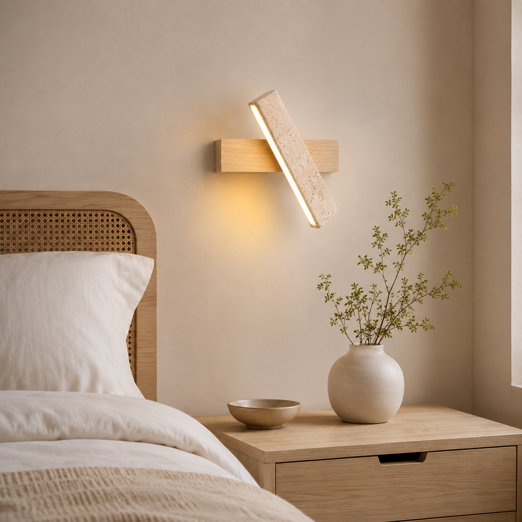 Applique murale scandinave travertin Solveig