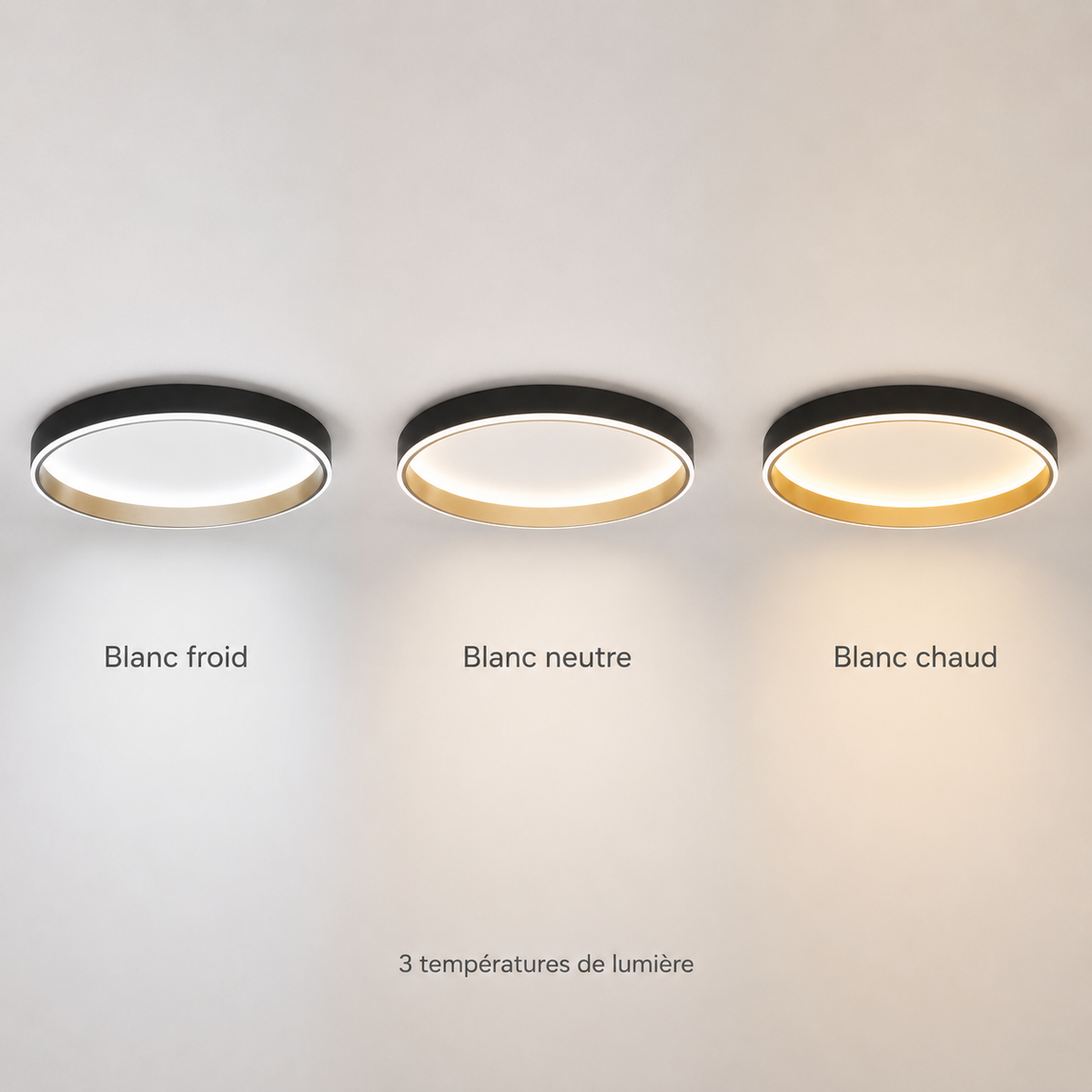 Plafonnier LED rond minimaliste Halo