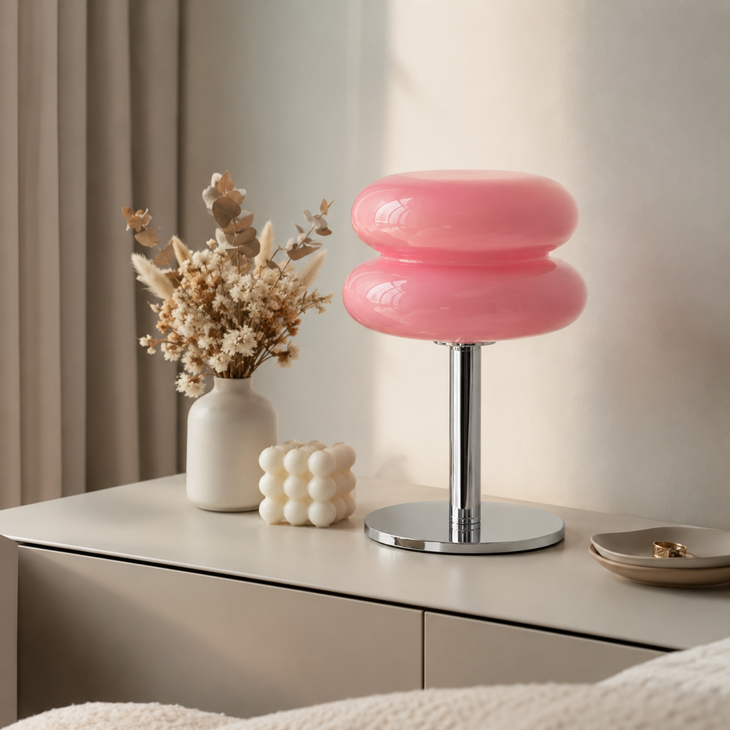 Lampe à poser en verre Macaron Élise