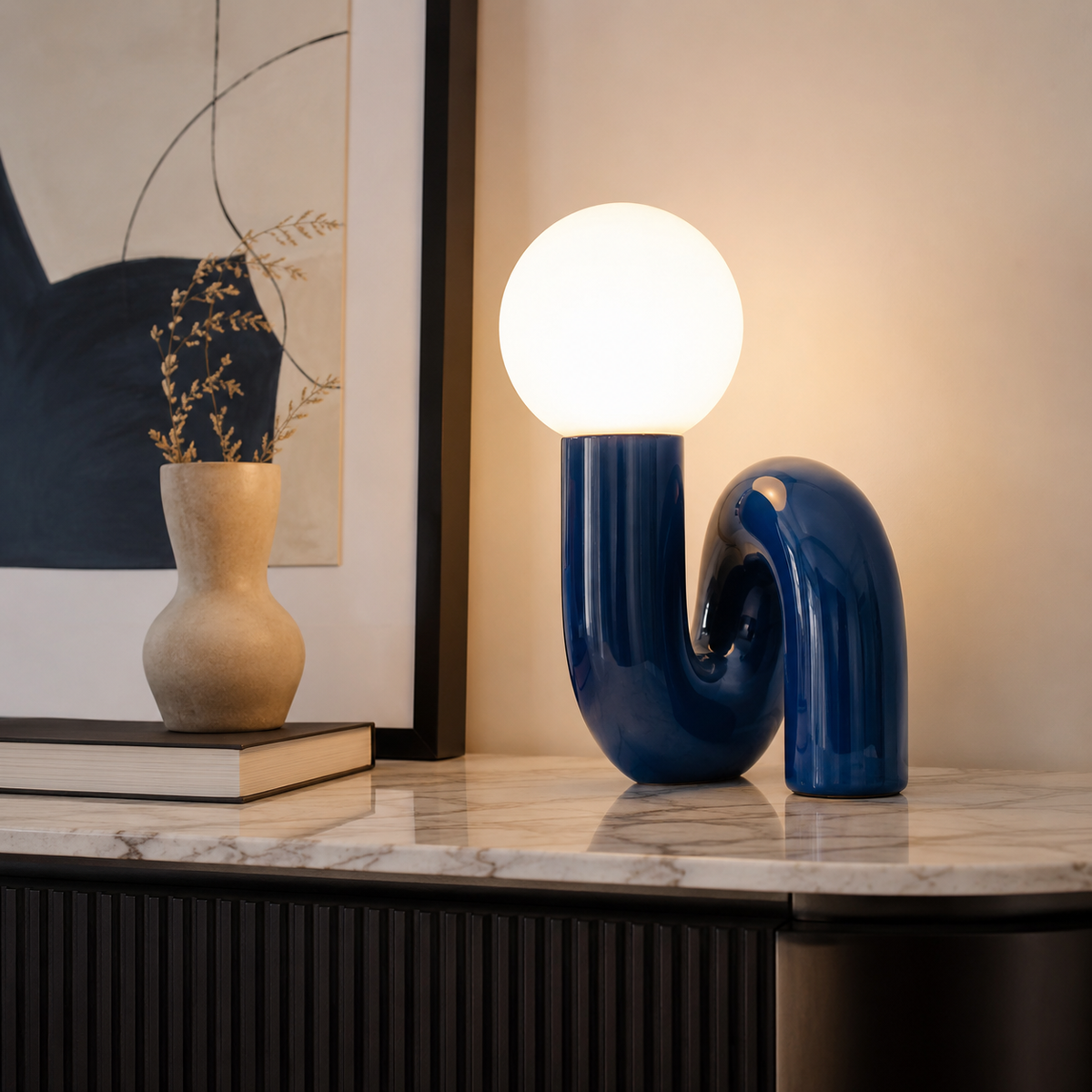 Lampe à poser sculpturale Oria