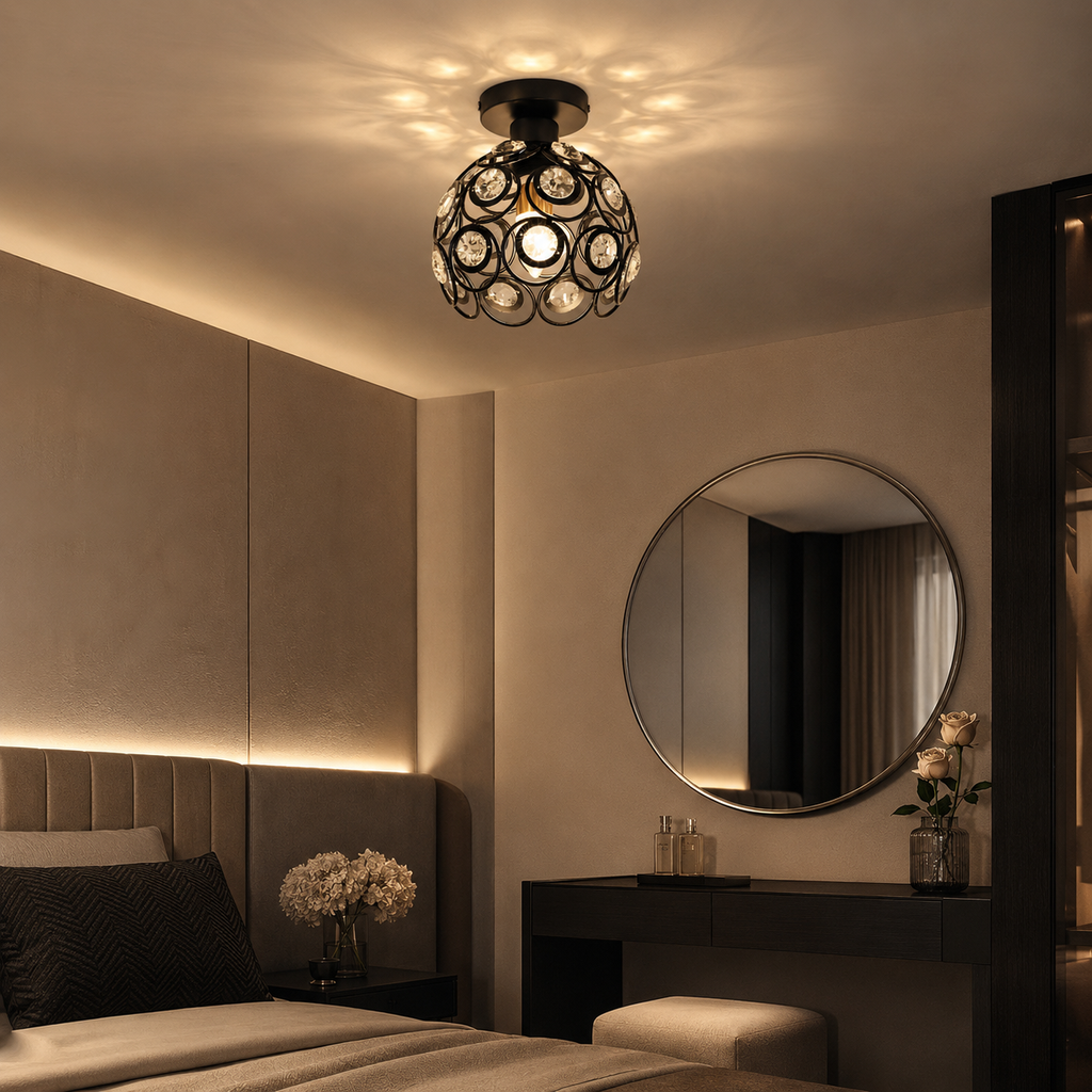 Plafonnier cristal vintage Élia