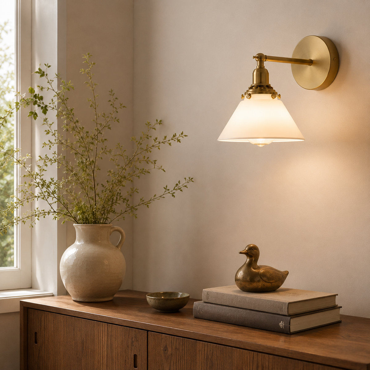 Applique murale verre blanc Rovin