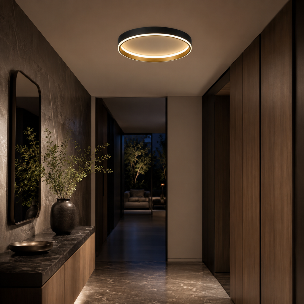 Plafonnier LED rond minimaliste Halo