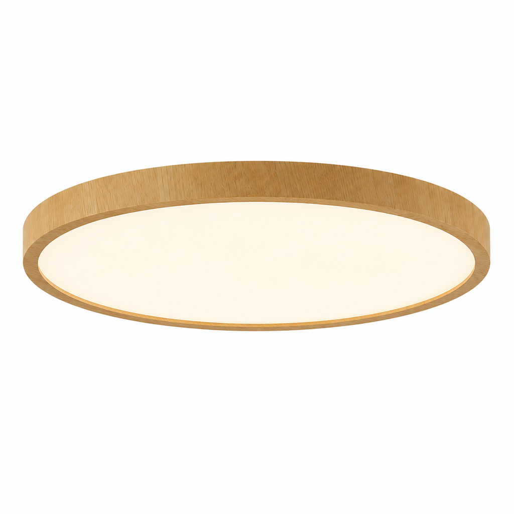 Plafonnier LED bois ultrafin Noma