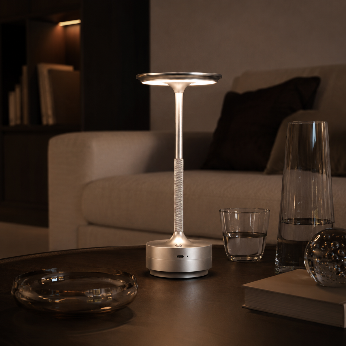 Lampe à poser tactile rechargeable Élia