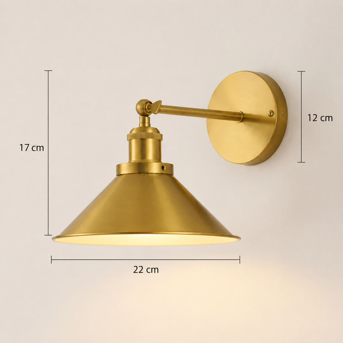 Applique murale laiton vintage Viggo