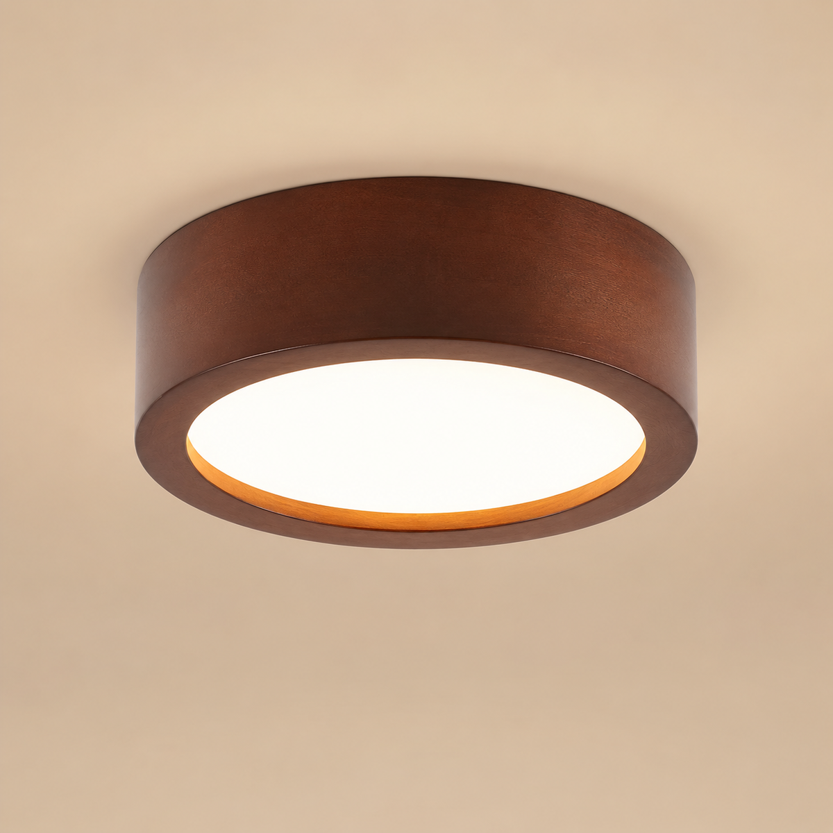 Plafonnier japonais en bois Nara